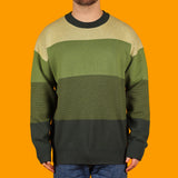Green Stripe Knit Sweater