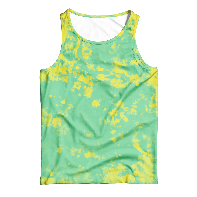 Green Tie-Dye Gym Tank