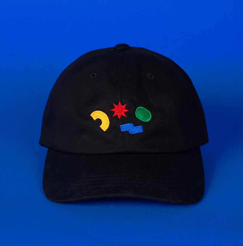 geometric 80's memphis colorful hat front