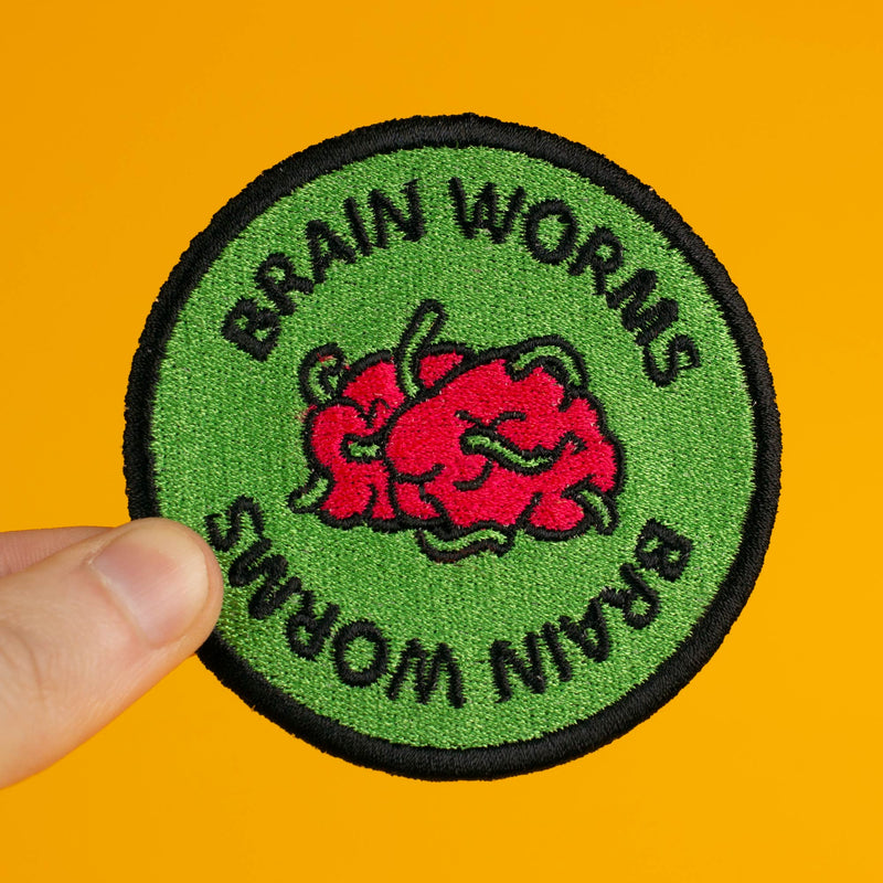 Brain Worms Embroidered Patch