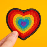 Rainbow Heart Embroidered Patch