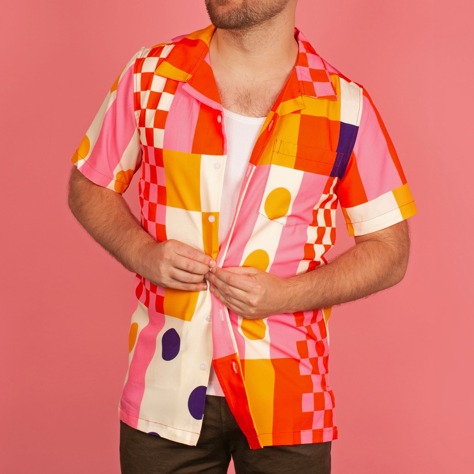 トップス todayful patchwork pattern shirt patchworkbuttonup2_02b10355-
