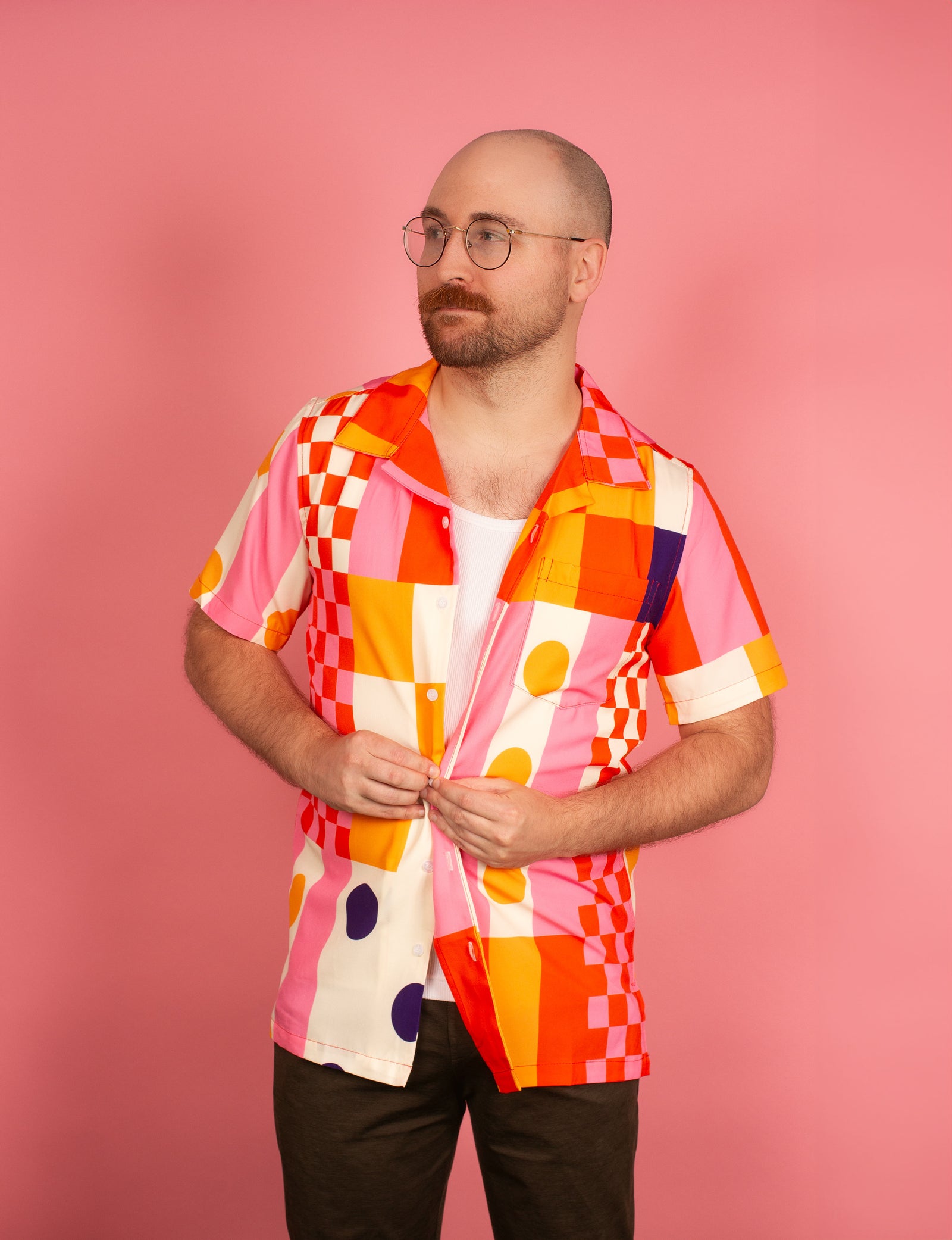 シャツ Patchwork Button Up Shirt Patchwork Hawaiian Shirt – Pander Apparel