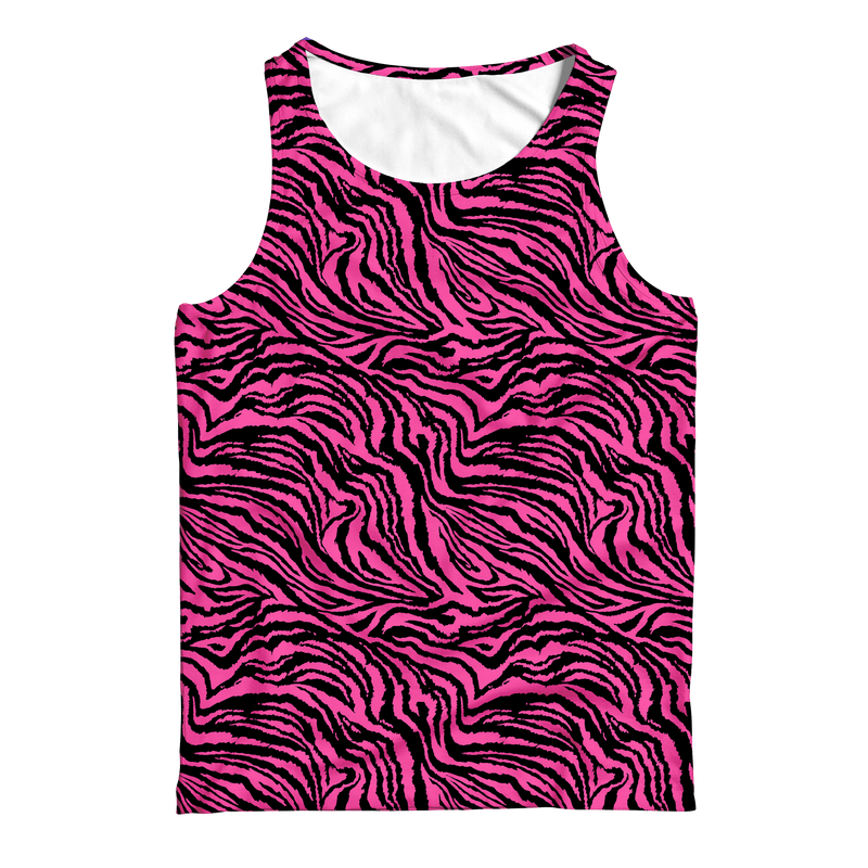 Pink Wavy Zebra Gym Tank