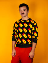 Poppers Pattern Sweatshirt