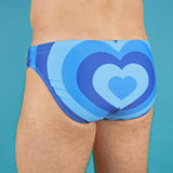 Radial Heart Swim Brief - Bubbles (Sample Sale) - 3XL