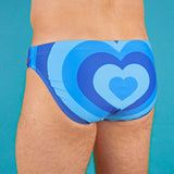 Radial Heart Swim Brief - Bubbles