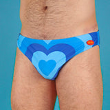 Radial Heart Swim Brief - Bubbles