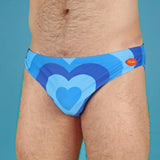 Radial Heart Swim Brief - Bubbles (Sample Sale) - 3XL