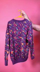 Purple Tacky 80's Knit Sweater