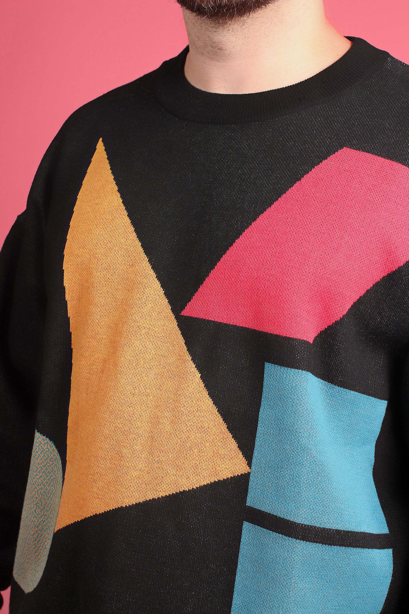 80's Primary Shapes Knit Sweater – Pander Shirts 80's Primary Shapes Knit Sweater – Pander Shirts