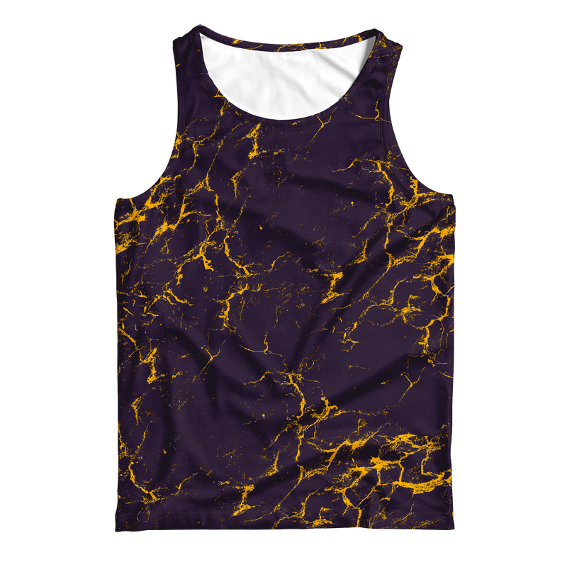 Yellow & Grey Marble Gym Tank