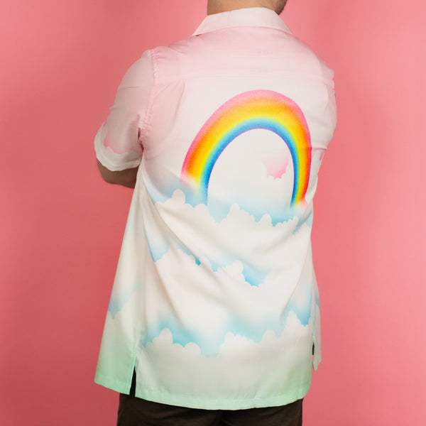 Pastel Rainbow Button-Up Shirt