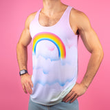 Pastel Rainbow Clouds Gym Tank - Medium (Sample Sale)