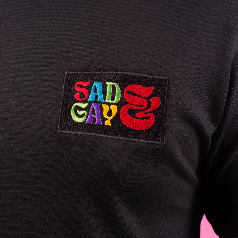Sad & Gay Embroidered Zip Hoodie