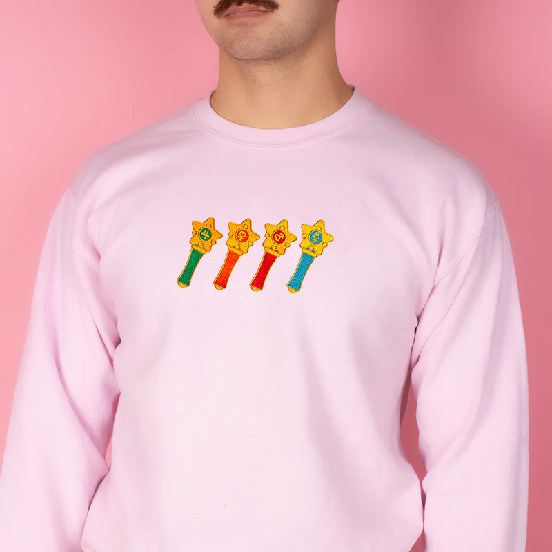 Magical Girl Transformation Wands Embroidered Sweatshirt