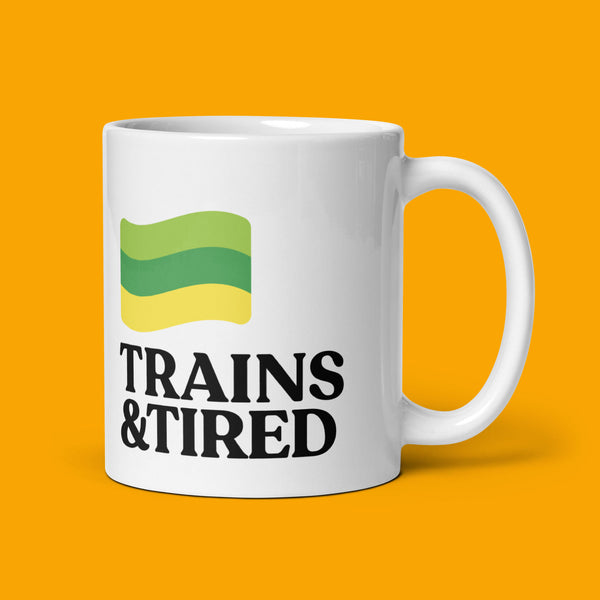 Trains & Tired Coffee Mug