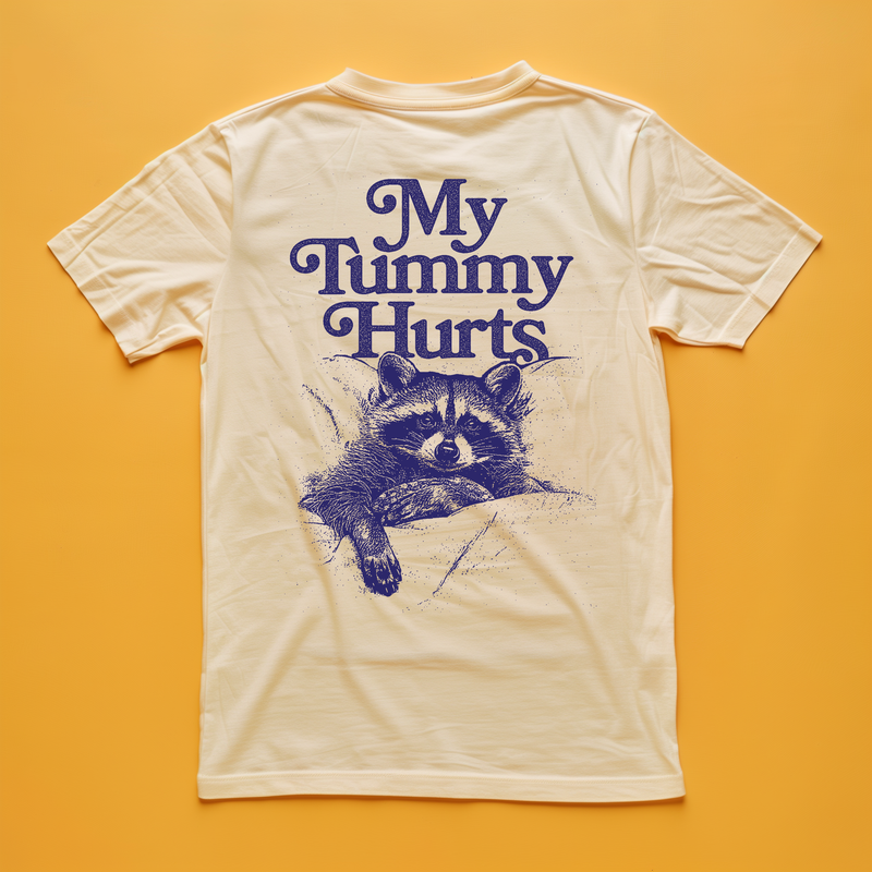 My Tummy Hurts Raccoon T-Shirt