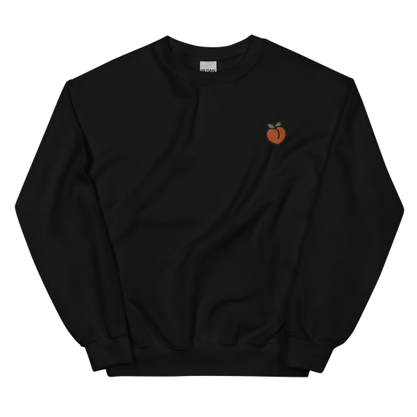 Peach Emoji Embroidered Sweatshirt