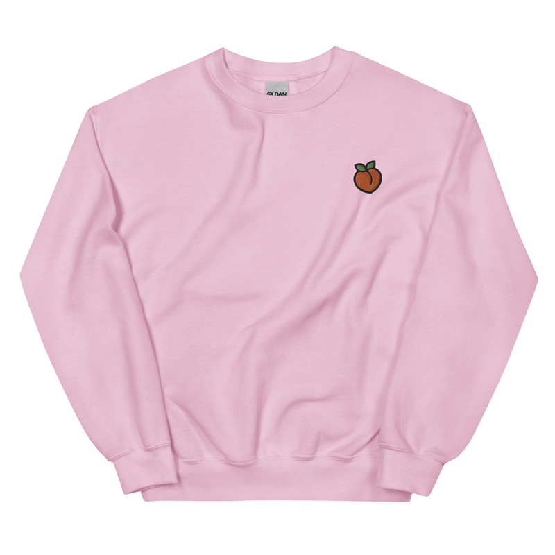 Peach Emoji Embroidered Sweatshirt