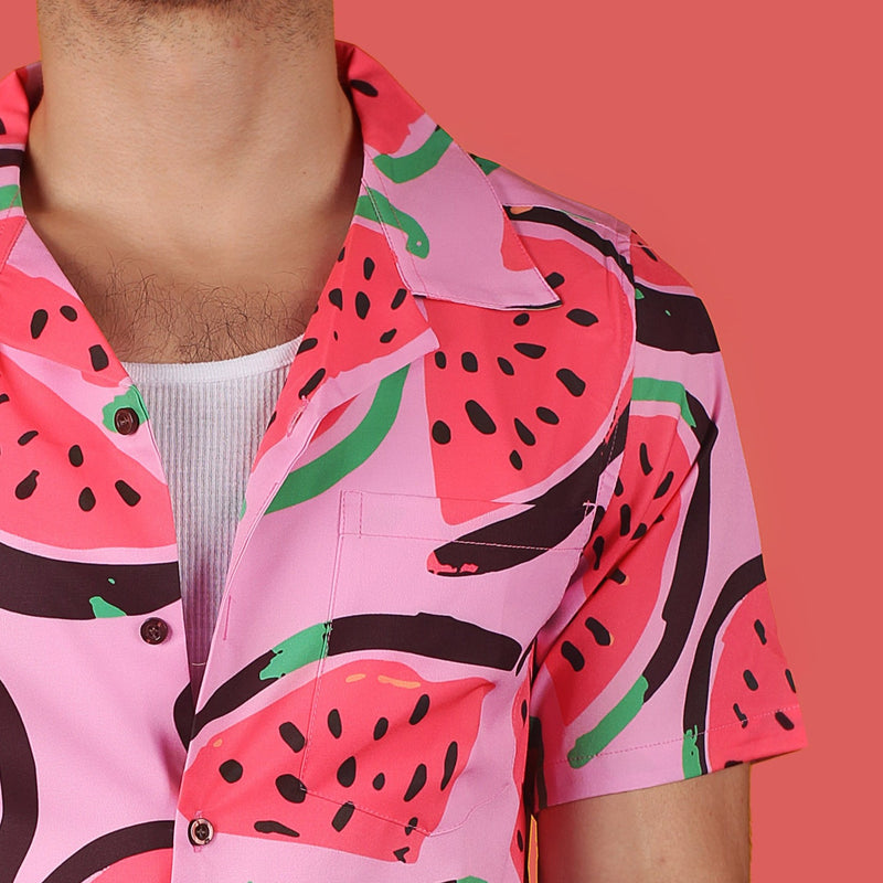 Pink Watermelon Hawaiian Shirt