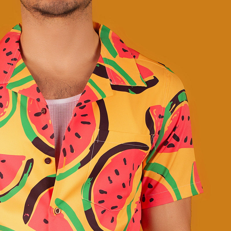 Yellow Watermelon Hawaiian Shirt