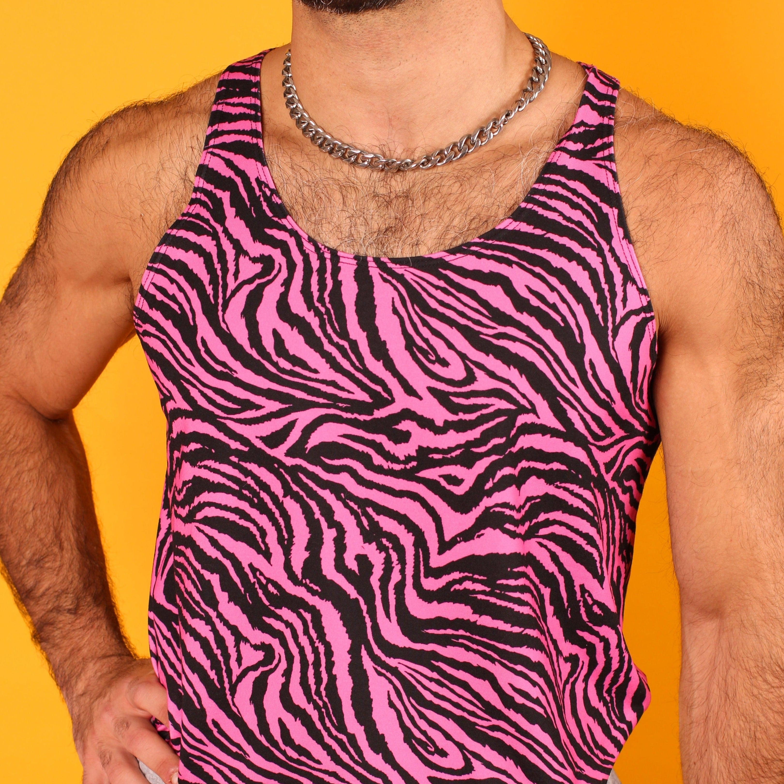 Pink Wavy Zebra Gym Tank – Pander Apparel