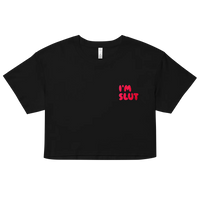 I'm Slut Embroidered Crop Top