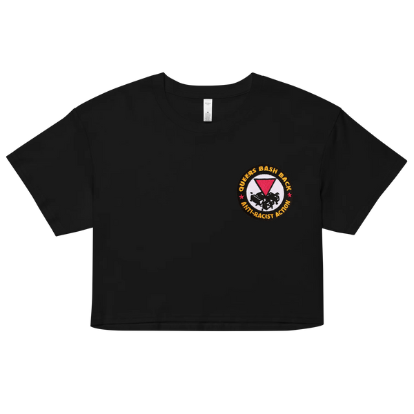 Queers Bash Back Embroidered Crop Top