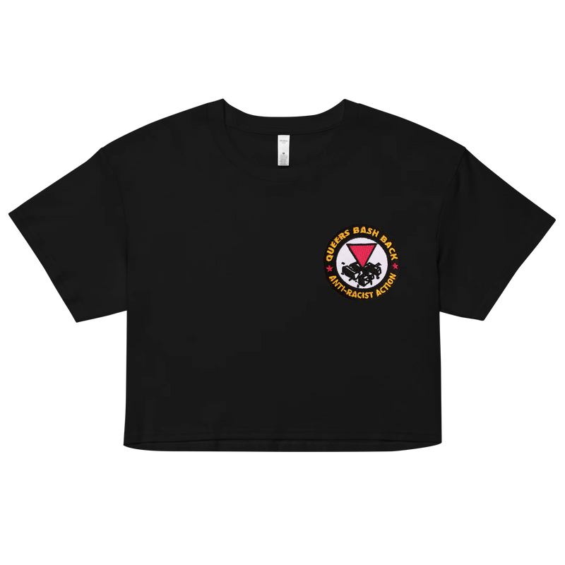 Queers Bash Back Embroidered Crop Top