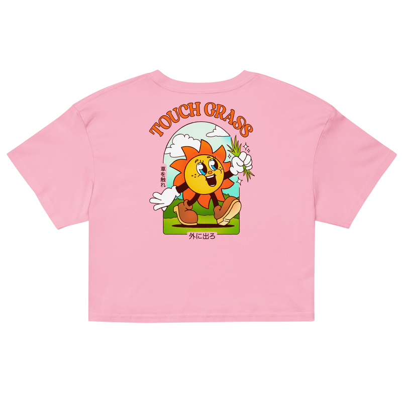 Touch Grass Front & Back Crop Top