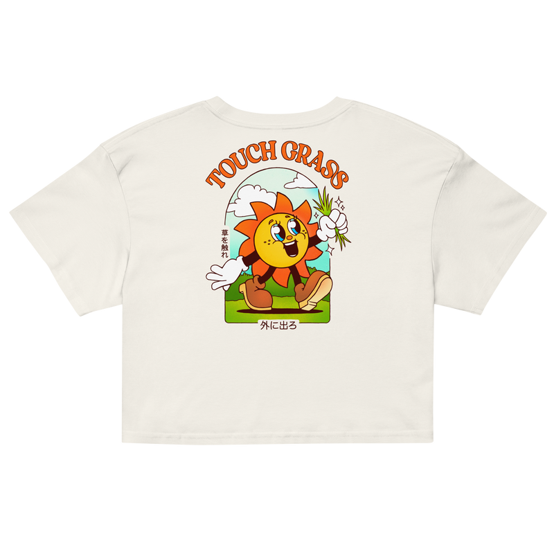 Touch Grass Front & Back Crop Top