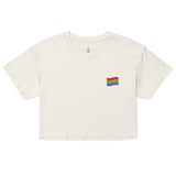 LGBT Pride Flag Embroidered Crop Top