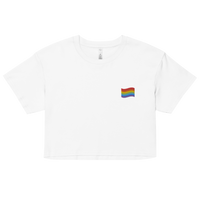 LGBT Pride Flag Embroidered Crop Top