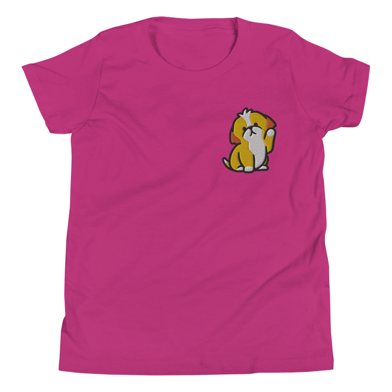 Hazel the Cockapoo Embroidered Youth Kids T-Shirt