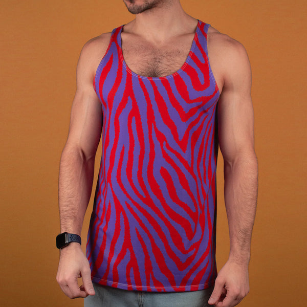 Alien Zebra Gym Tank - Medium (Sample Sale)