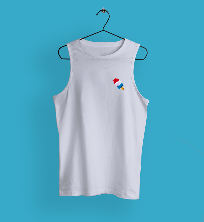 Popsicle Embroidered Muscle Shirt
