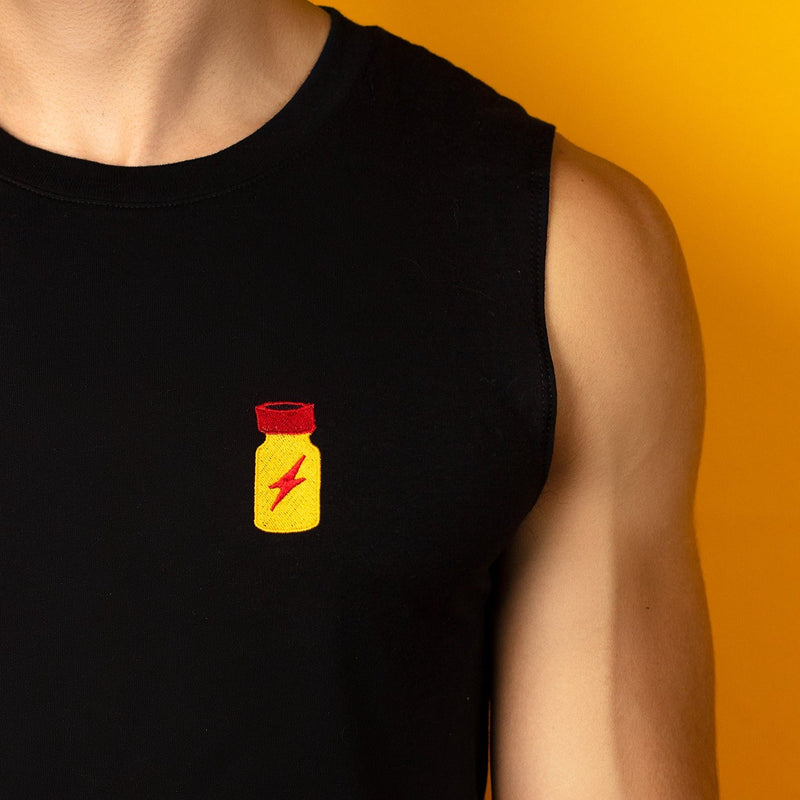 Poppers Embroidered Muscle Shirt