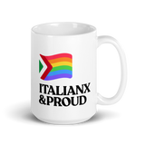 italianx and proud large coffee mug