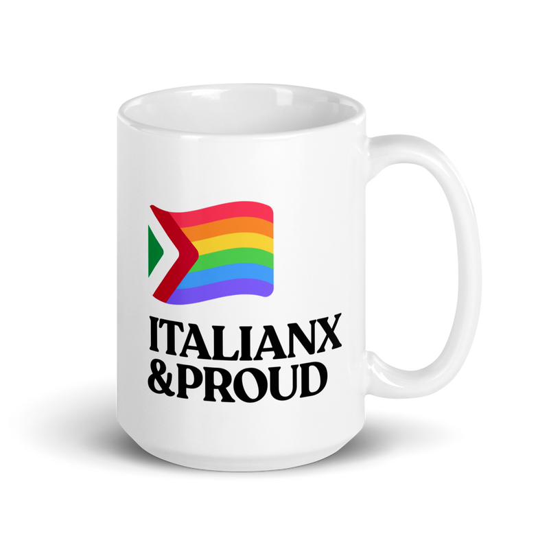 italianx and proud large coffee mug